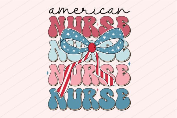 4th of July Coquette American Nurse Svg Graphics & Crafts