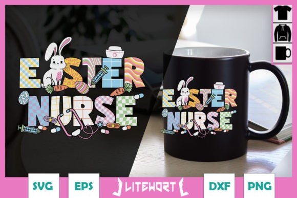 Easter Nurse SVG Retro: Graphics for Crafts
