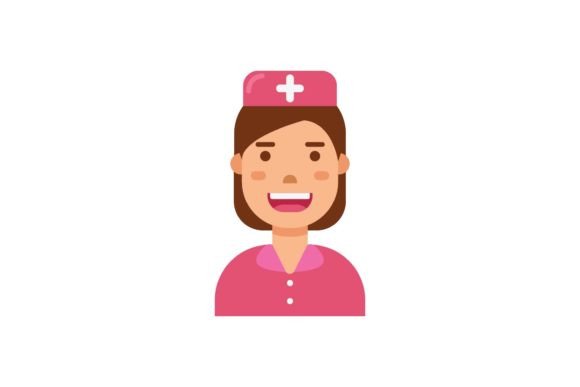 Nurse Red Avatar Icon Graphics and Icons