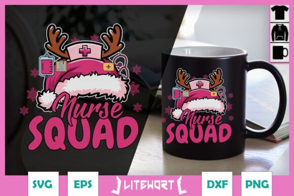 Nurse Squad Christmas SVG: Crafts & Graphics
