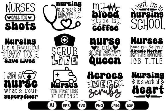 Nurse SVG Bundle: Graphics for Crafts & Branding