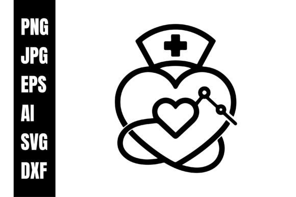 Nurse SVG Heart: Graphics for Crafts Projects