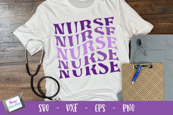 Nurse SVG Stacked Graphics for Crafts