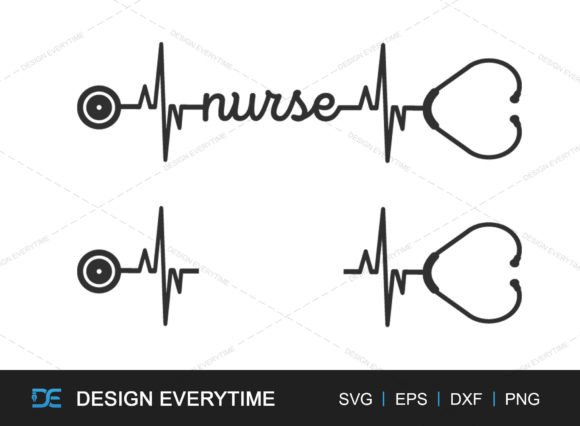 Nurse Typography SVG Design, Medical SVG