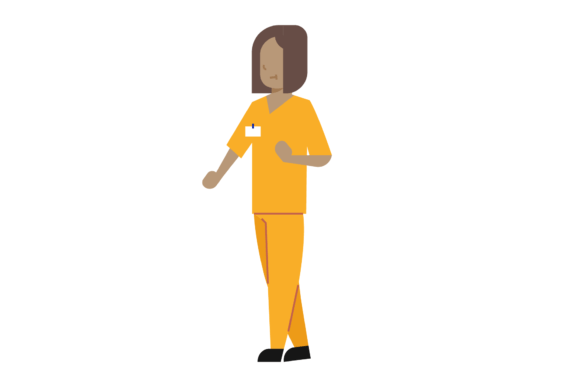 Nurse with Yellow Uniform