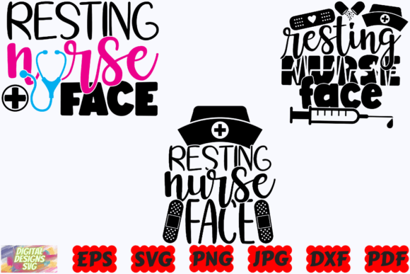 Resting Nurse Face SVG: Graphics for Crafts & Brands