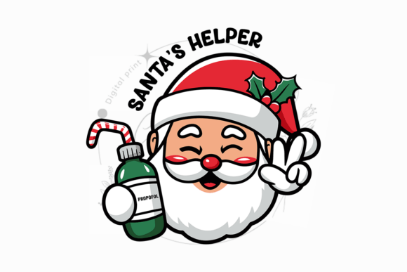 Santa's Helper ICU Nurse SVG: Graphics for Crafts